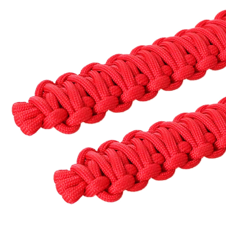 Pair Car Door Limit Braided Rope Strap for Jeep Wrangler (Red) by buy2fix