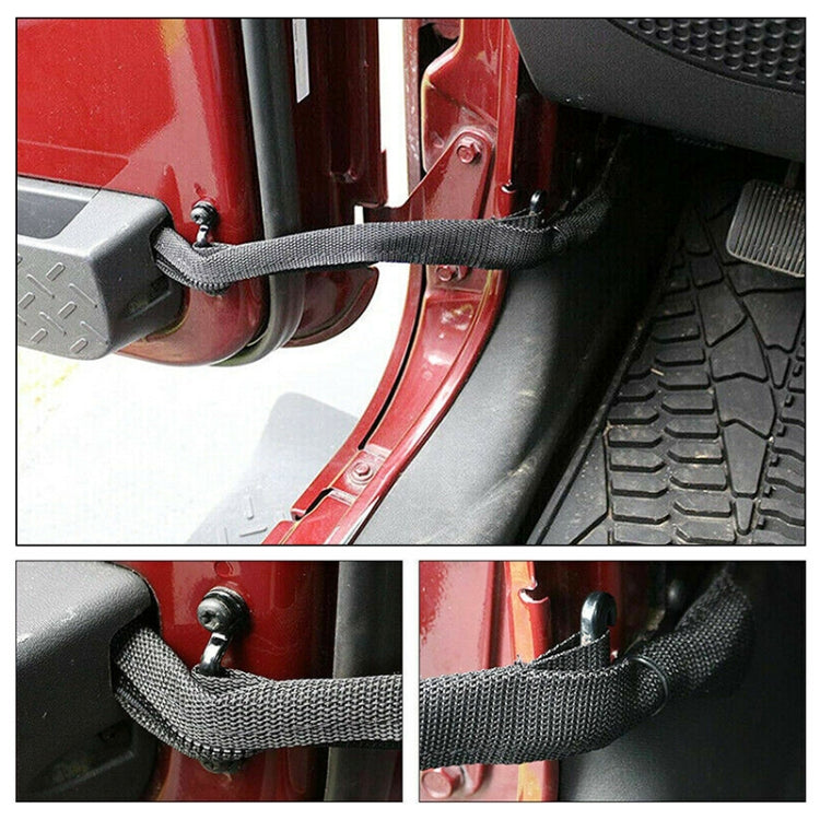 Car Long Door Limit Braided Rope Strap for Jeep Wrangler (Red) - Other Tools by buy2fix | Online Shopping UK | buy2fix