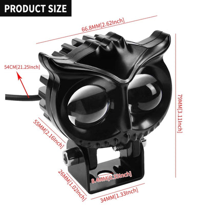 CS-1584A1 External Waterproof Double Lamp Bead LED Headlight Owl Bracket Type - LED Headlamps by buy2fix | Online Shopping UK | buy2fix