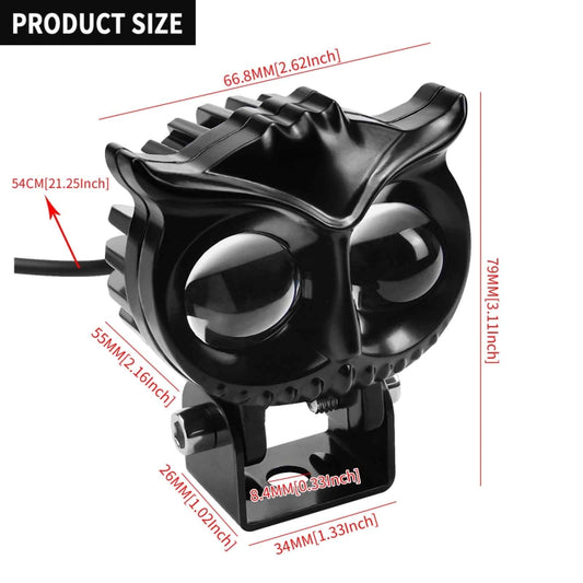 CS-1584A1 External Waterproof Double Lamp Bead LED Headlight Owl Bracket Type - LED Headlamps by buy2fix | Online Shopping UK | buy2fix