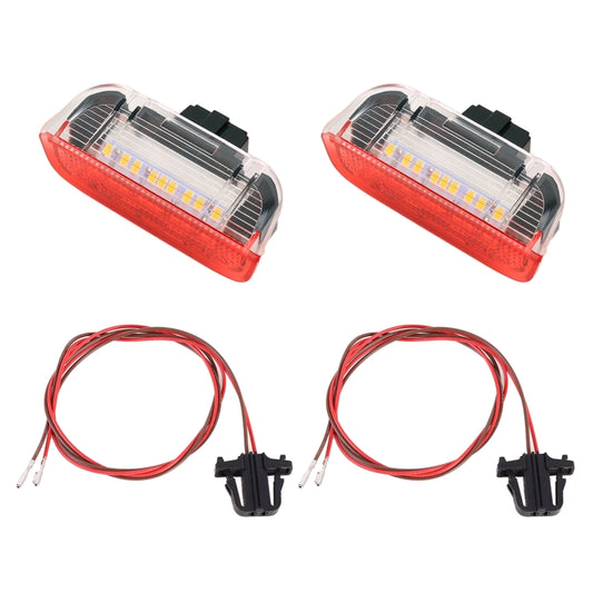 2 PCS Car DC 12V 1.6W Door Lights Lamps 18LEDs SMD-3528 Lamps with Cable for Volkswagen Golf 5 / 6 - Atmosphere lights by buy2fix | Online Shopping UK | buy2fix