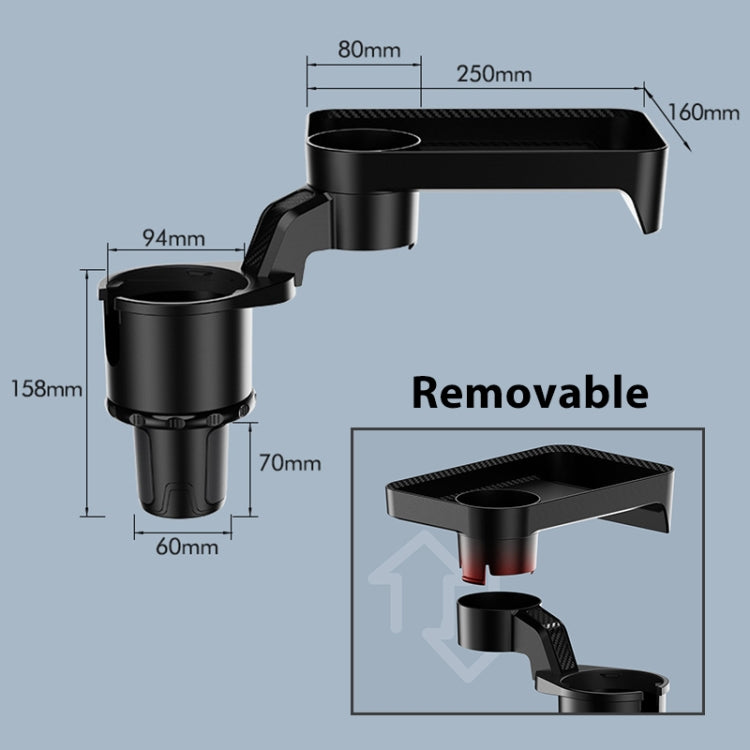 Car 360 Degree Rotation Water Cup Holder Multi-functional Dining Table by buy2fix