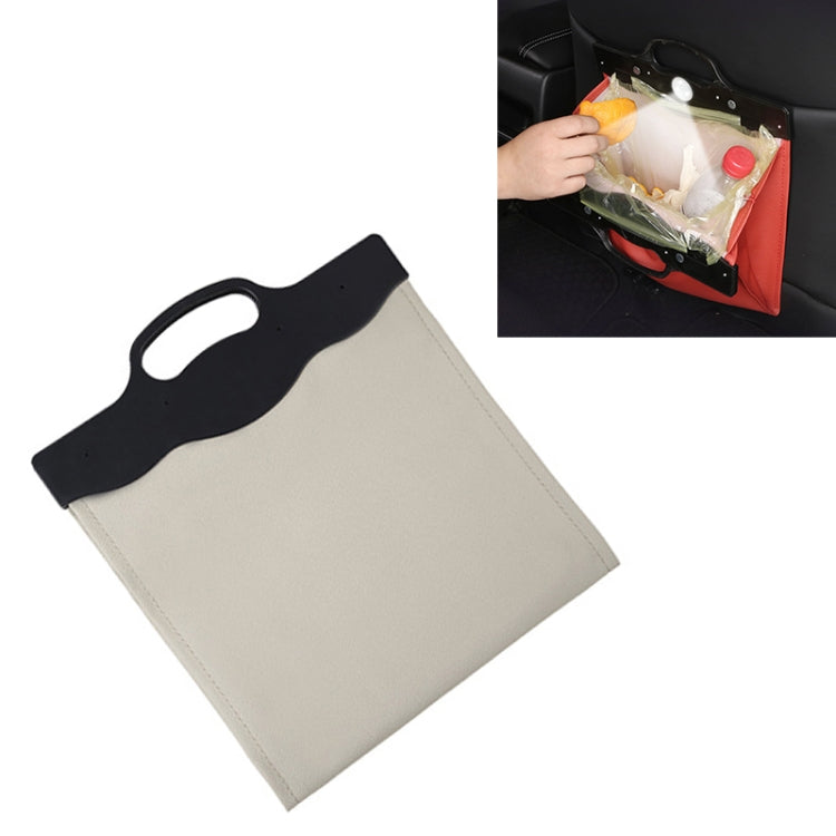 Car Multi-functional Hanging Front Trash Can with LED Light, 32 x 28cm (Beige) by buy2fix