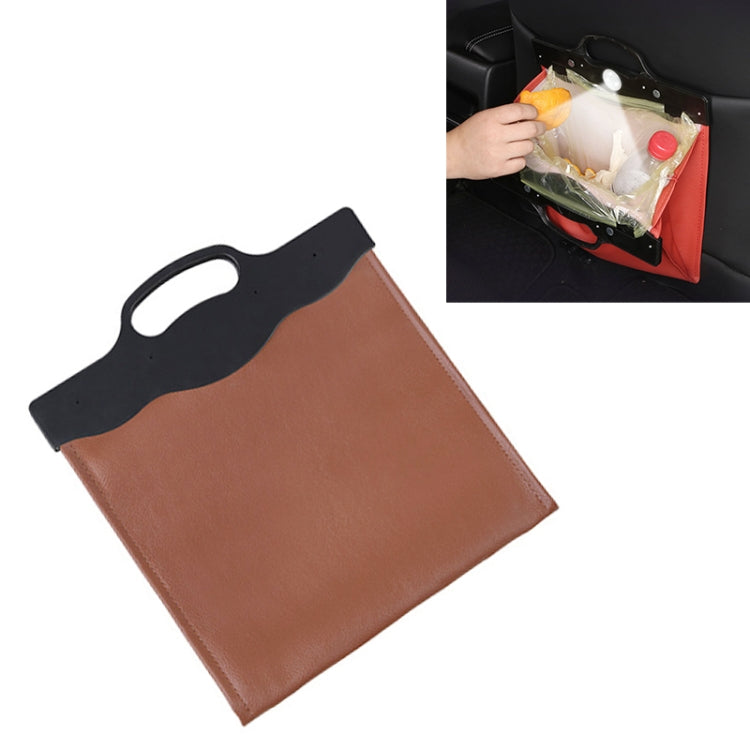 Car Multi-functional Hanging Front Trash Can with LED Light, 32 x 28cm (Brown) by buy2fix