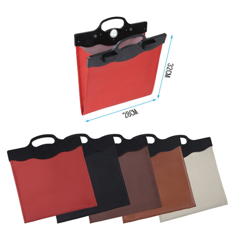 Car Multi-functional Hanging Front Trash Can with LED Light, 32 x 28cm (Wine Red) by buy2fix