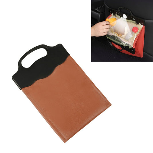 Car Multi-functional Hanging Front Trash Can with LED Light, 28 x 18cm (Brown) by buy2fix