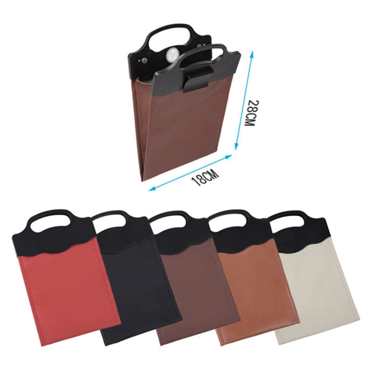 Car Multi-functional Hanging Front Trash Can with LED Light, 28 x 18cm (Wine Red) by buy2fix