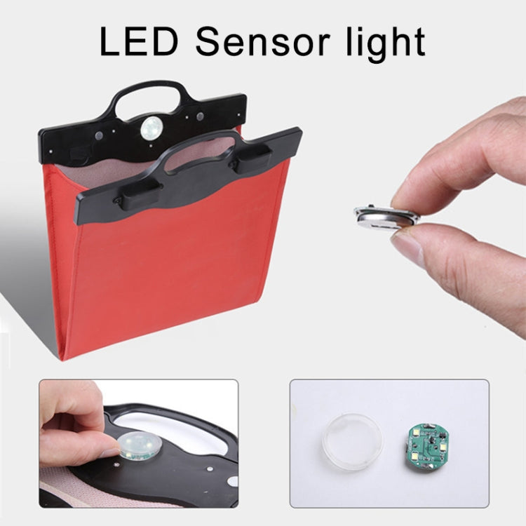 Car Multi-functional Hanging Front Trash Can with LED Light, 28 x 18cm (Beige) by buy2fix