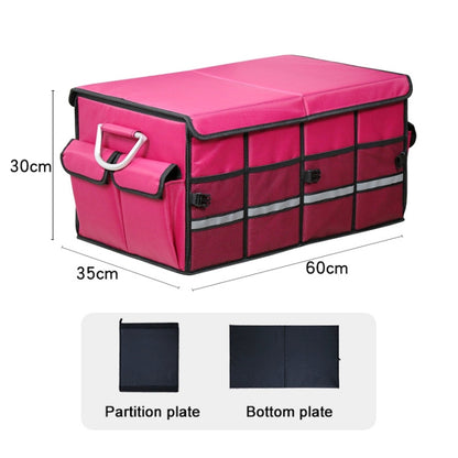 Car Trunk Foldable Storage Box, Capacity: 66L (Rose Red) by buy2fix