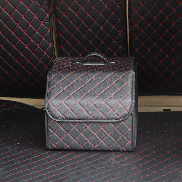 Car Trunk Foldable Storage Box, Checkered Small Size: 33 x 32 x 30cm(Black Red) by buy2fix