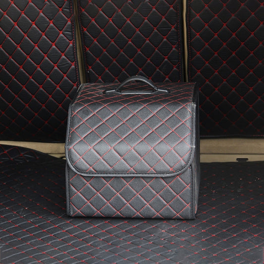 Car Trunk Foldable Storage Box, Checkered Small Size: 33 x 32 x 30cm(Black Red) by buy2fix