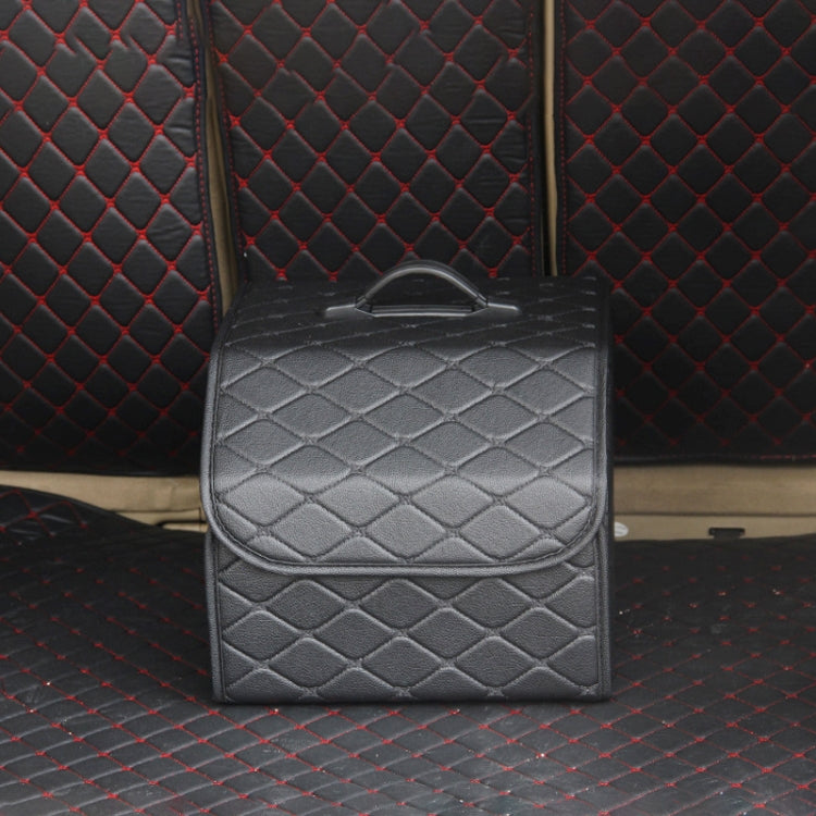 Car Trunk Foldable Storage Box, Rhombic Grid Small Size: 33 x 32 x 30cm (Black) by buy2fix