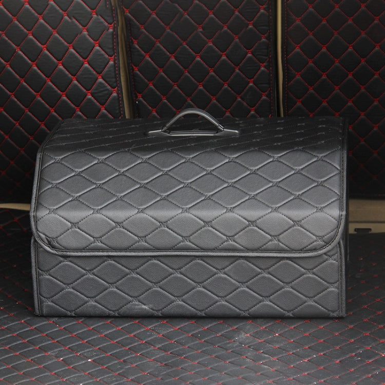 Car Trunk Foldable Storage Box, Rhombic Grid Large Size: 54 x 32 x 30cm (Black) by buy2fix