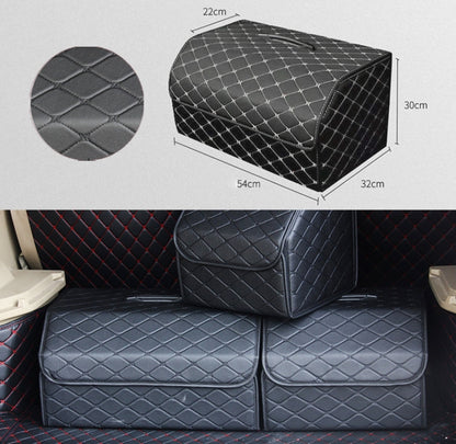 Car Trunk Foldable Storage Box, Rhombic Grid Large Size: 54 x 32 x 30cm (Black) by buy2fix