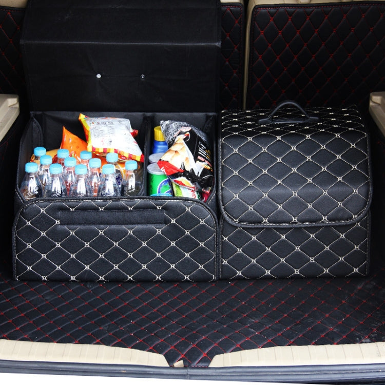 Car Trunk Foldable Storage Box, Rhombic Grid Large Size: 54 x 32 x 30cm (Beige) - Stowing Tidying by buy2fix | Online Shopping UK | buy2fix