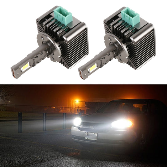 1 Pair D Series D3 Car HID Ballast to LED Headlight DC12V 35W 6000K 7000LM, 7040 Lamp Bead - LED Headlamps by buy2fix | Online Shopping UK | buy2fix