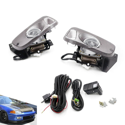 1 Pair Car Modified Front Fog Light for Honda Civic 1992-1995 (White Light) - Fog / Driving Lights by buy2fix | Online Shopping UK | buy2fix