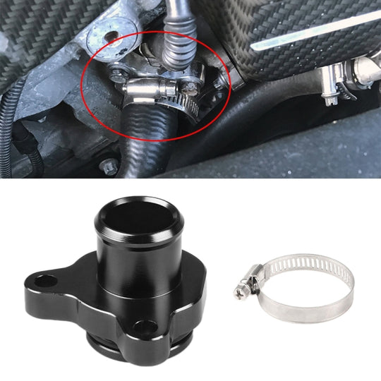 Auto Wasserschlauch Verbindungsrohr Adapter mit Schellen 11537541992 für BMW 335i (Schwarz)