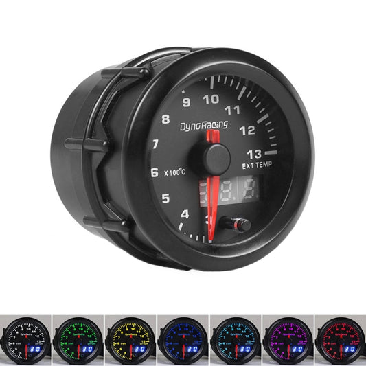 Car Universal 52mm Digital Display LED LCD Colorful Exhaust Temperature Gauge - Car Modification by buy2fix | Online Shopping UK | buy2fix