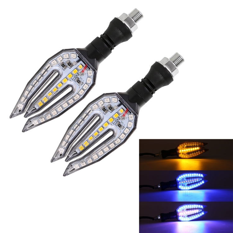 Motorcycle Turn Signal Light DC12V 1W 33LEDs SMD-3528 Lamp Beads (Blue Light) - Signal Lights by buy2fix | Online Shopping UK | buy2fix