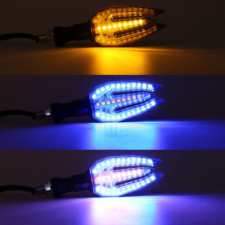Motorcycle Turn Signal Light DC12V 1W 33LEDs SMD-3528 Lamp Beads (Blue Light) - Signal Lights by buy2fix | Online Shopping UK | buy2fix