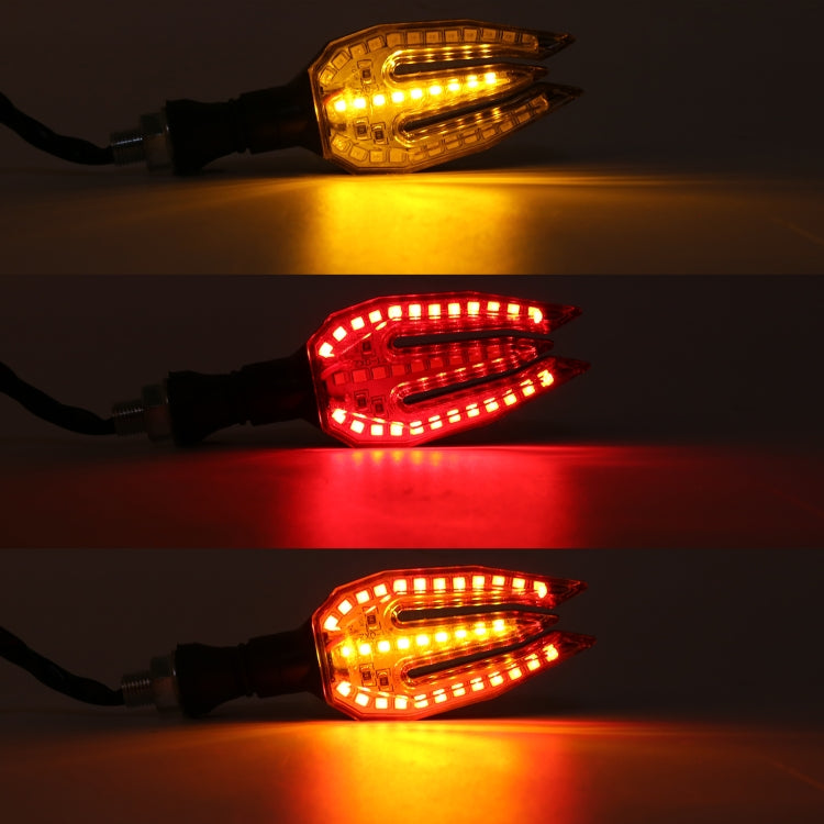 Motorcycle Turn Signal Light DC12V 1W 33LEDs SMD-3528 Lamp Beads (Red Light) - Signal Lights by buy2fix | Online Shopping UK | buy2fix