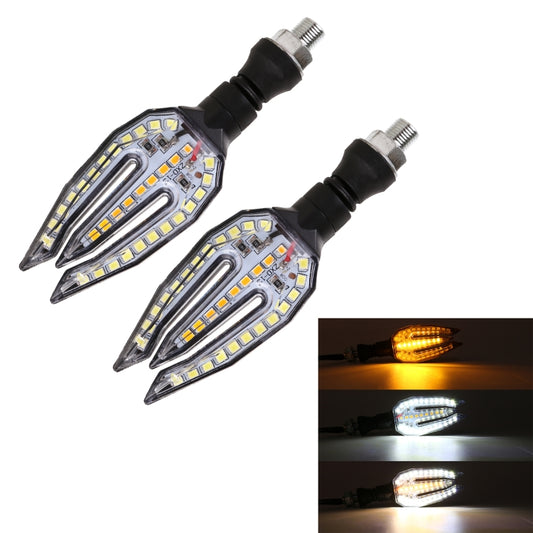 Motorcycle Turn Signal Light DC12V 1W 33LEDs SMD-3528 Lamp Beads (White Light) - Signal Lights by buy2fix | Online Shopping UK | buy2fix