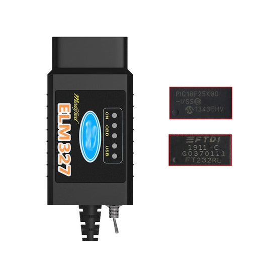 OBD ELM327 V1.5 USB Car Fault Diagnostic Cable with Switch (Black) - Code Readers & Scan Tools by buy2fix | Online Shopping UK | buy2fix