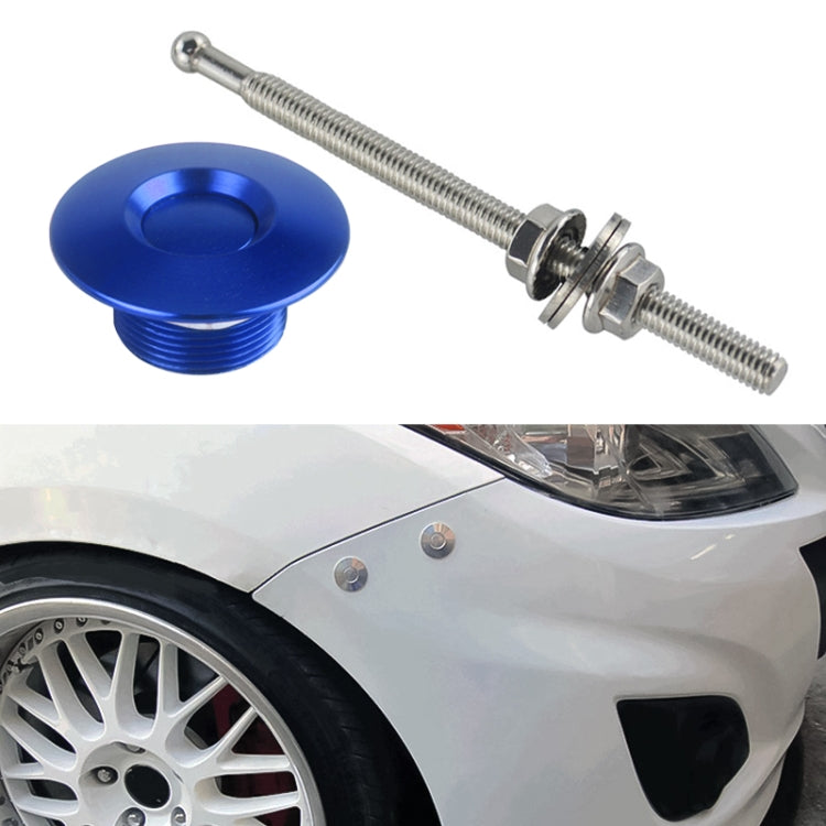 100mm Stainless Steel Quick-pins Push Button Billet Hood Pins Lock Clip Kit(Blue) - Locks & Hasps by buy2fix | Online Shopping UK | buy2fix