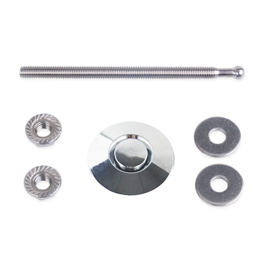 100mm Stainless Steel Quick-pins Push Button Billet Hood Pins Lock Clip Kit(Silver) - Locks & Hasps by buy2fix | Online Shopping UK | buy2fix