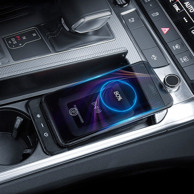 HFC-1052 Car Qi Standard Wireless Charger 15W / 10W Quick Charging for Audi A6L 2019-2022, Left Driving - Wireless Charging Pads by buy2fix | Online Shopping UK | buy2fix