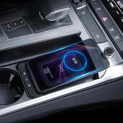 HFC-1052 Car Qi Standard Wireless Charger 15W / 10W Quick Charging for Audi A6L 2019-2022, Left Driving - Wireless Charging Pads by buy2fix | Online Shopping UK | buy2fix