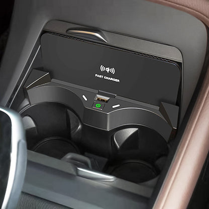 HFC-1012 Car Qi Standard Wireless Charger 10W Quick Charging for BMW X1 2016-2019, Left Driving - Wireless Charging Pads by buy2fix | Online Shopping UK | buy2fix