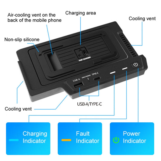 HFC-1022 Car Qi Standard Wireless Charger 15W Quick Charging for Mercedes-Benz GLE 2020-2022, Left and Right Driving - Wireless Charging Pads by buy2fix | Online Shopping UK | buy2fix