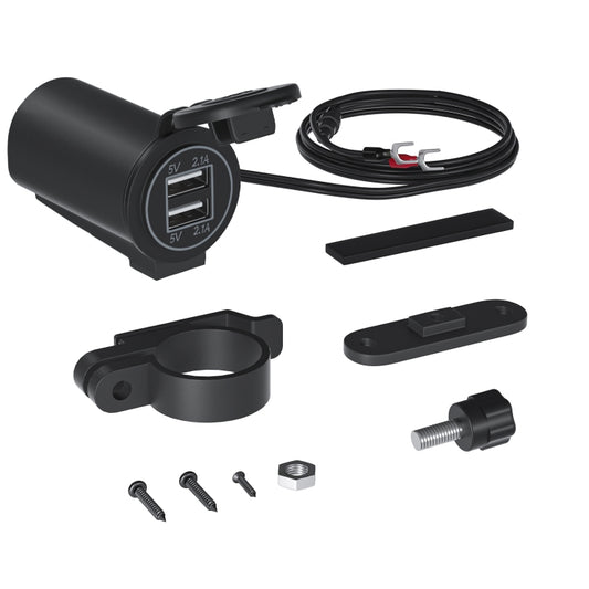 ZH-526I1 Car / Motorcycle 4.2A Dual USB Port Car Charger(Blue Light) - Battery Charger by buy2fix | Online Shopping UK | buy2fix