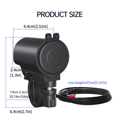 ZH-526I1 Car / Motorcycle 4.2A Dual USB Port Car Charger(Blue Light) - Battery Charger by buy2fix | Online Shopping UK | buy2fix