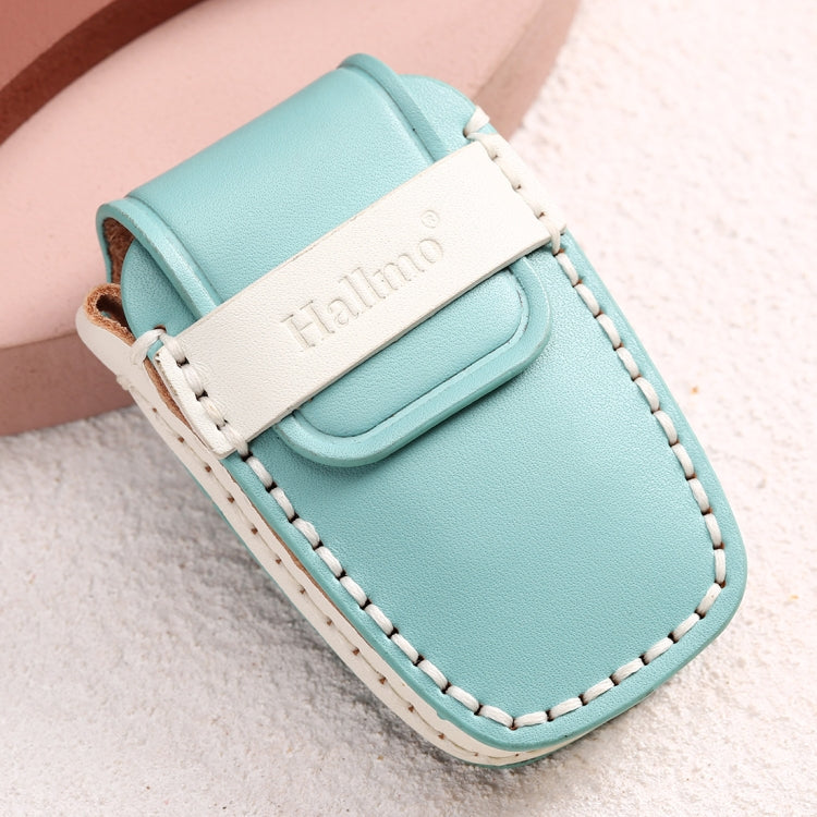 Hallmo Car Female Style Cowhide Leather Key Protective Cover for Toyota(Grass Green) - Car Key Cases by Hallmo | Online Shopping UK | buy2fix