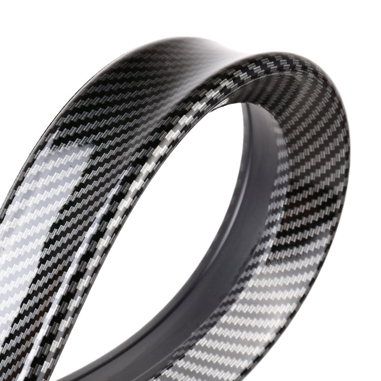 Car Modified Plastic Rear Wing Side Spoiler Lip, Carbon Fiber Texture by buy2fix