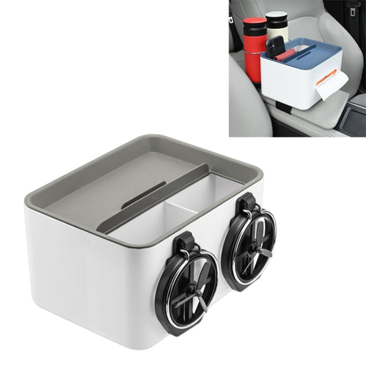 Car Multifunctional Storage Box Water Cup Holder (Grey) - Stowing Tidying by buy2fix | Online Shopping UK | buy2fix