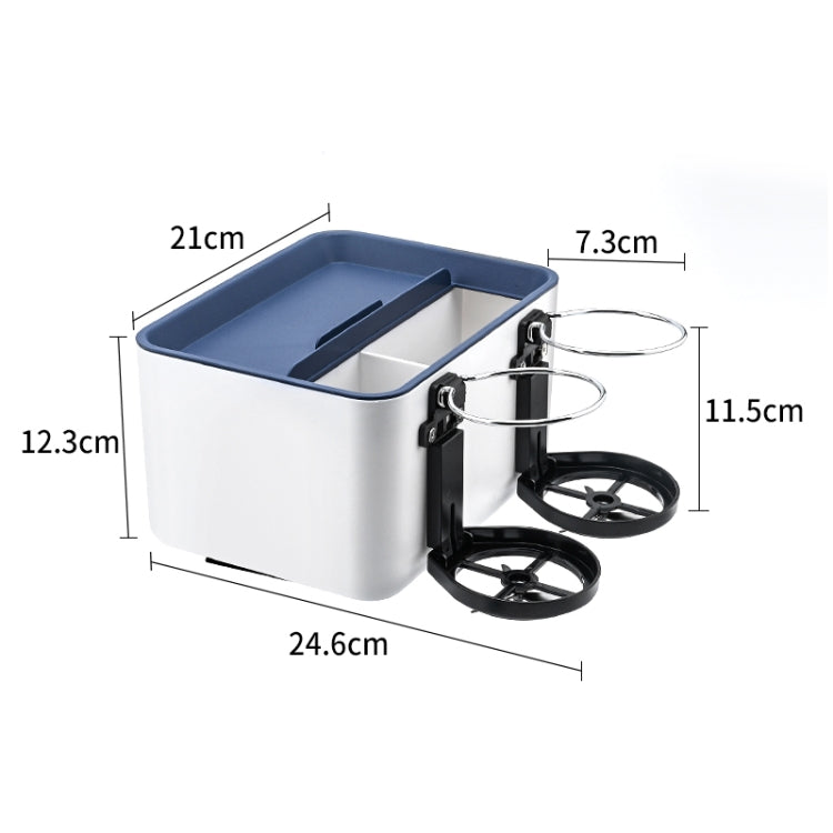Car Multifunctional Storage Box Water Cup Holder (Blue) - Stowing Tidying by buy2fix | Online Shopping UK | buy2fix