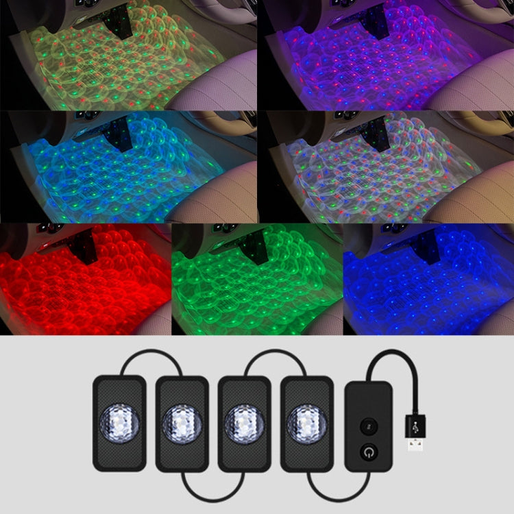 A17 Car Colorful Voice-activated RGB Foot LED Atmosphere Light, Single Light Star Version - Atmosphere lights by buy2fix | Online Shopping UK | buy2fix
