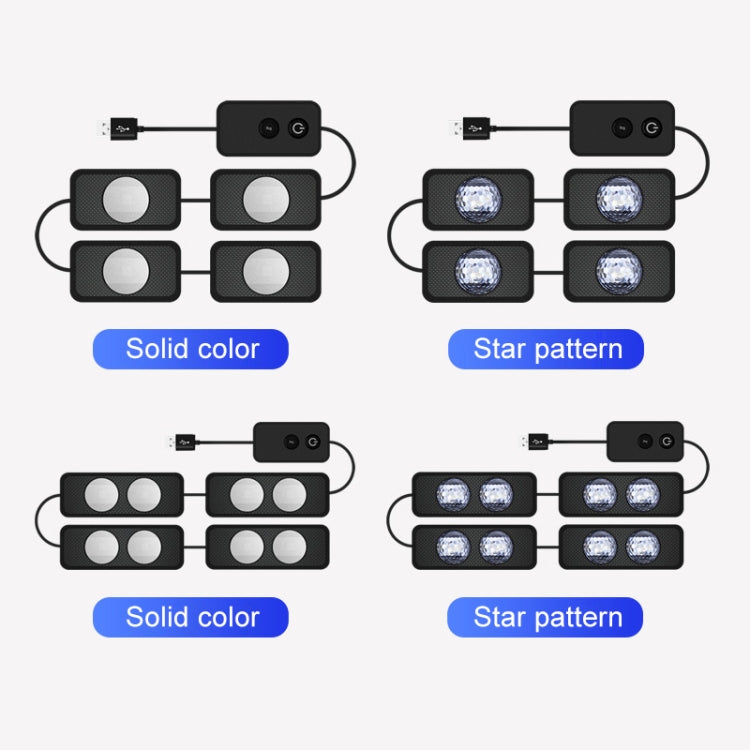 A17 Car Colorful Voice-activated RGB Foot LED Atmosphere Light, Single Light Star Version - Atmosphere lights by buy2fix | Online Shopping UK | buy2fix