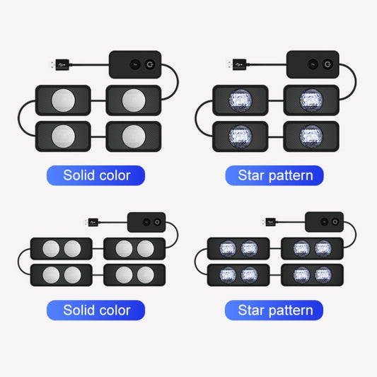 A17 Car Colorful Voice-activated RGB Foot LED Atmosphere Light, Single Light Star Version - Atmosphere lights by buy2fix | Online Shopping UK | buy2fix