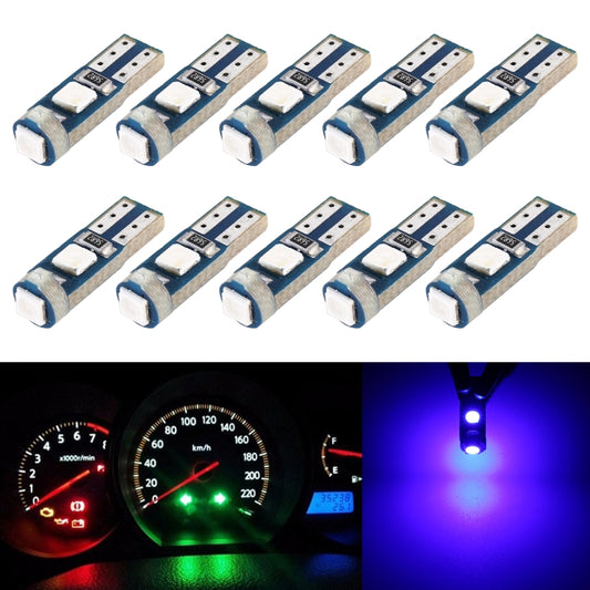 10 in 1 Car T5 0.2W DC12V Instrument Panel LED Decorative Light(Blue Light) - Instrument Lights by buy2fix | Online Shopping UK | buy2fix