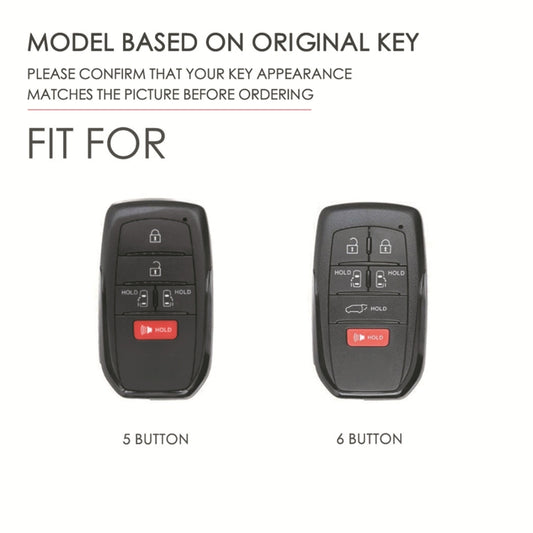 Hallmo Car Genuine Leather Key Protective Cover for Toyota Sienna 6-button(Brown) - Car Key Cases by Hallmo | Online Shopping UK | buy2fix