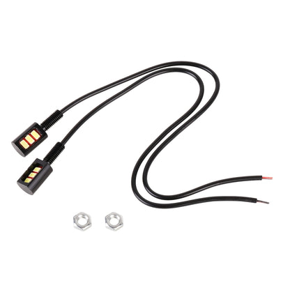 1 Pair DC12V 0.4W 3LEDs SMD-5630 Car / Motorcycle License Plate Light, Cable Length: 27cm (Green Light) - License Plate Lights by buy2fix | Online Shopping UK | buy2fix