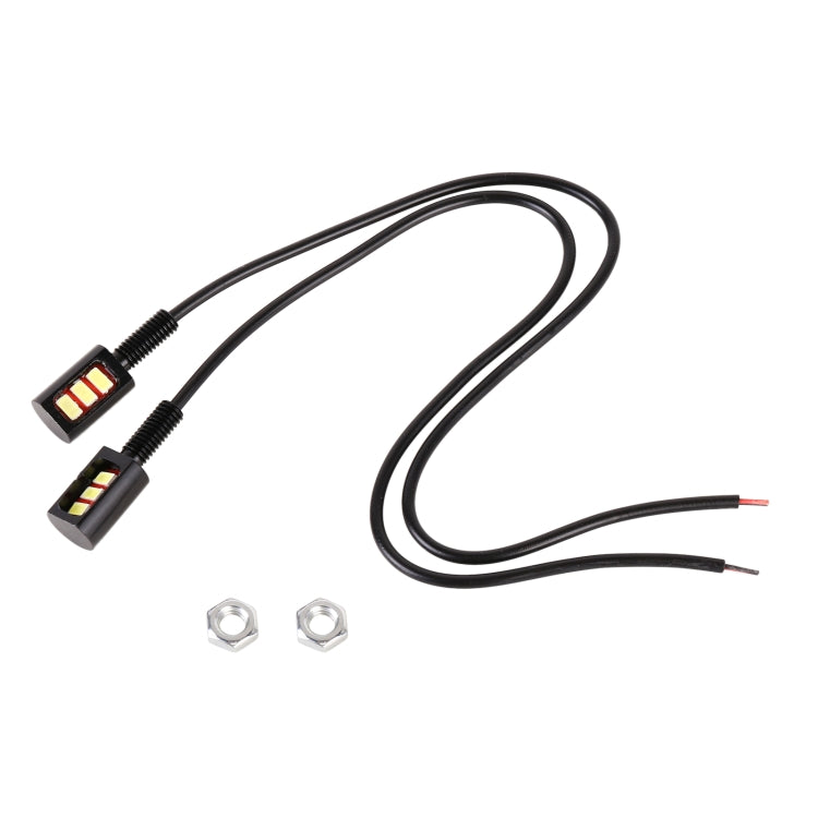 1 Pair DC12V 0.4W 3LEDs SMD-5630 Car / Motorcycle License Plate Light, Cable Length: 27cm (Ice Blue Light) - License Plate Lights by buy2fix | Online Shopping UK | buy2fix