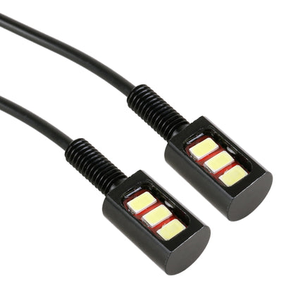 1 Pair DC12V 0.4W 3LEDs SMD-5630 Car / Motorcycle License Plate Light, Cable Length: 27cm (Purple Light) - License Plate Lights by buy2fix | Online Shopping UK | buy2fix