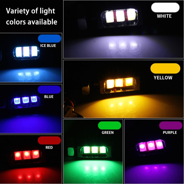 1 Pair DC12V 0.4W 3LEDs SMD-5630 Car / Motorcycle License Plate Light, Cable Length: 27cm (Green Light) - License Plate Lights by buy2fix | Online Shopping UK | buy2fix