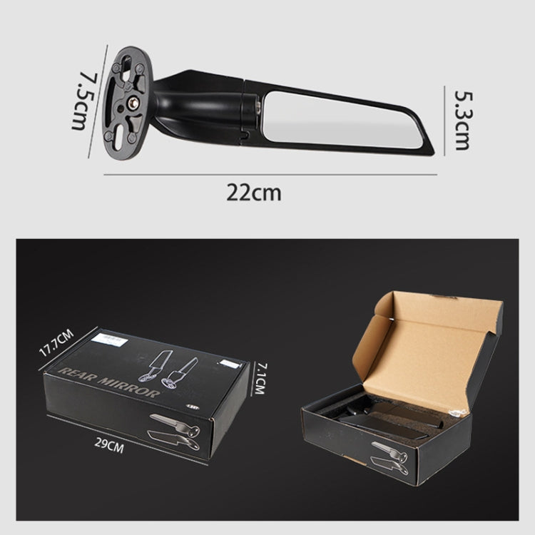 1 Pair Motorcycle Modified Wind Wing Adjustable Rotating Rearview Mirror - Side Mirrors by buy2fix | Online Shopping UK | buy2fix